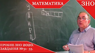 ЗНО з математики 2020. Частина V. Розв'язування завдань №31- 33 тесту пробного ЗНО.