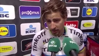 Flash interview Peter Sagan after winning Gent-Wevelgem 2016