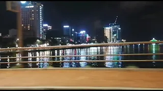 Driving@Night in Da Nang - Crossing Dragon Bridge 2019