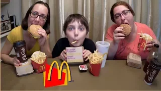 Mcdonalds 1/4 Pounder | Gay Family Mukbang (먹방) - Eating Show