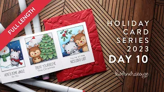 🔴 LIVE REPLAY! Holiday Card Series 2023 - Day 10 - Fold-Out Three Panel Copic Coloring