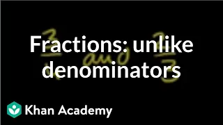 Comparing fractions with different denominators | Fractions | Pre-Algebra | Khan Academy