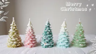 🎄【candle】クリスマスツリーキャンドル作り/Christmas tree candle making/DIY🎅