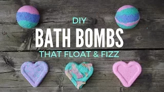 DIY BATH BOMBS THAT FLOAT AND FIZZ ♥ quick and easy tutorial + DEMO