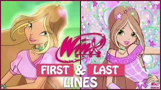Winx Club | First & Last Lines Spoken By Every Character! (Seasons 1 to 8)
