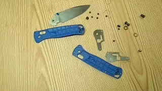 Складной нож benchmade 535 bugout, разбор ножа. Проблема центровки клинка? Не обнаружено.