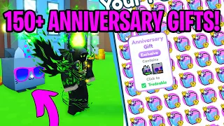 🥳  I Unboxed 150+ *ANNIVERSARY GIFTS* & Got *HUGE PARTY CAT* In Pet Simulator X Hardcore Update! 🎉