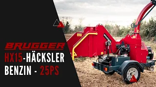 Brugger HX15 Häcksler - Leistungsstark und Vielseitig bis zu 15cm Durchmesser! 25PS Benzinmotor!