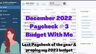 Budget With Me Dec 2022 | Prepping for 2023 | YNAB