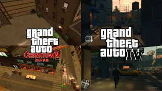 Huang Lee Safehouse and Uncle Kenny's Restaurant in GTA IV | Map Comparison CTW and IV