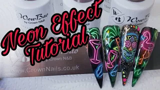 Neon Effect Gel Polish Nail Art Tutorial!