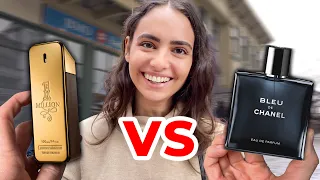 BLEU DE CHANEL vs PACO RABBANE 1 MILLION 💋 Women's Reactions | Which Fragrance Is More Sexy