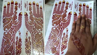 HowTo Apply Henna Tattoo Stickers In Telugu 2021/Henna Tattoo/lakshmimakeover|