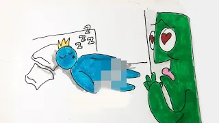 Blue x Green Rainbow Friends Roblox FlipBook Animation