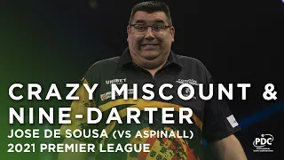 MISCOUNT & THEN A NINE-DARTER 🤣 Jose de Sousa v Nathan Aspinall | 2021 Unibet Premier League