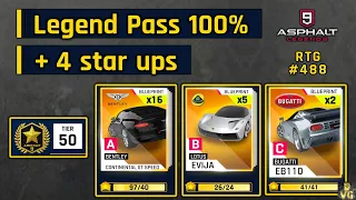 Asphalt 9 | Bring the Heat Legend Pass 100% + 4 star ups | RTG #488