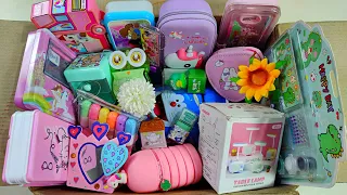 stationery collection, storage box, 3D eraser, collection of pencil case, pen stand, piggy bank, kit