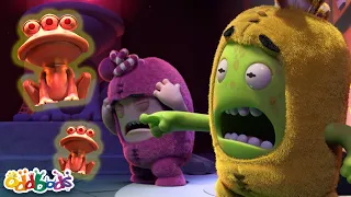 Watch Out! The Three Eyed Frog! | Oddbods | Funny Cartoons for Kids | Moonbug Kids Express Yourself!