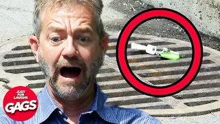 Dropping Car Keys In A Sewer Prank | Just For Laughs Gags