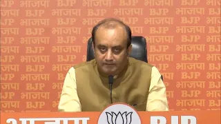 BJP National Spokesperson Dr. Sudhanshu Trivedi addresses press conference at BJP Head Office, Delhi