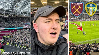 WEST HAM VS LEEDS UNITED | 2-0 | FANS FIGHT, 9000 LEEDS FANS & PURE CHAOS IN LONDON!!!