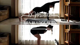 10 Min Bra Bulge & Back  & Arm pit fat Workout | At home | No Equipment  | Nikita Scriven