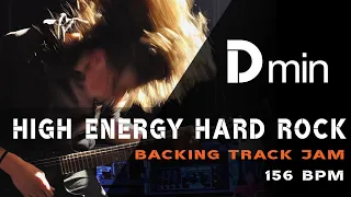 High Energy Hard Rock Backing Track/Guitar Jam in D minor [Old Addictions]