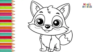 How to Draw a Fox  Easy Drawing Tutorial || Step-by-Step Guide to Drawing a Cute Fox
