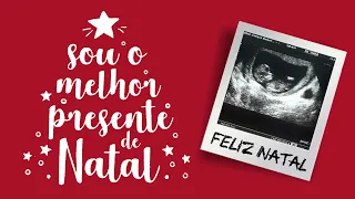 Anunciando a gravidez para os avós a distância, no Natal