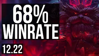 ORNN vs JAX (TOP) | 3/0/8, 68% winrate, Rank 7 Ornn | KR Challenger | 12.22