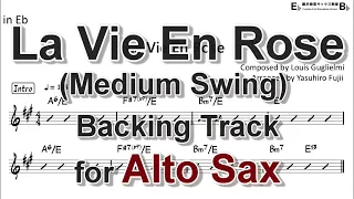 La Vie En Rose (Medium Swing) - Backing Track with Sheet Music for Alto Sax