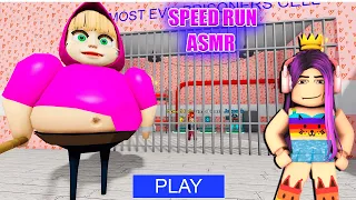 SPEED RUN MASHA BARRY'S PRISON RUN! (Obby) Roblox