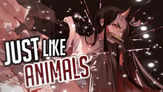 Nightcore - Animals (Rock Version) (Lyrics)