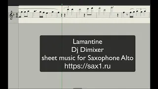 Dj Dimixer - Lamantine  (Sheet music for Saxophone Alto)