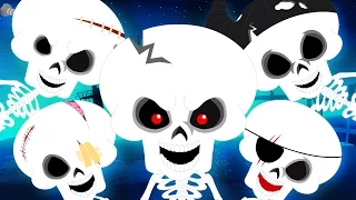 Five Little Skeleton | Scary Nursery Rhymes | Kids Songs | Childrens Rhymes
