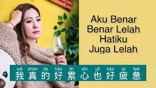 Wo Zhen De Hao Lei Xin Ye Hao Pi Bei - 我真的好累心也好疲惫 - Li Ying (李英) - Lagu Mandarin Subtitle Indonesia