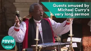 Royal wedding: Guests amused by Michael Curry's very long sermon