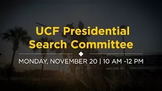 Presidential Search Committee | Meeting 1