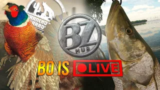 LIVE #102!! DOUBLE FEATURE! Pheasants in Rancho del Arroyo + Blue Crab | the Hunter + Fishing Planet