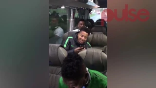 Super Eagles Players Singing Nigerian Gospel Song On Team Bus | Pulse TV