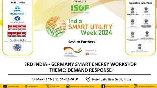 ISUW 2024 | 14 March 2024 | Part 1 | 3rd India - Germany Smart Energy Workshop | Session Partner GIZ