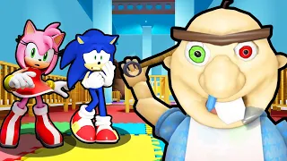 SONIC AND AMY VS ESCAPE BABY BOBBY DAYCARE IN ROBLOX