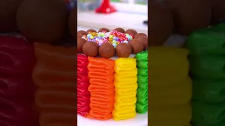 Rainbow KITKAT Chocolate Cake 🌈 How To Make Delicious Miniature KITKAT Rainbow Cake #Yumupminiature