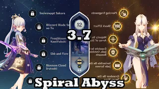 Ayaka Hyper Freeze & Ningguang Double Pyro | Spiral Abyss 3.7 | 9 stars | Floor 12