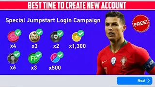 Epic Rewards Jump Start Login Bonus In Pes 2022 Mobile | Best Time To Start New Pes Account