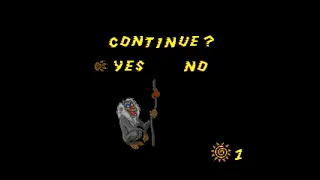 EXTRA 01. [FPGA 4k] The Lion King (Genesis) - Continue / Game Over