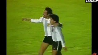 El hattrick de Maradona a Austria (1980)