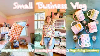 New Mug Launch + Learning Sublimation + Organizing Inventory | Studio Vlog 003 | Small Business Vlog