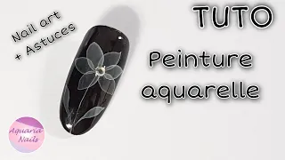 Nail art aquarelle fleur facile | TUTO