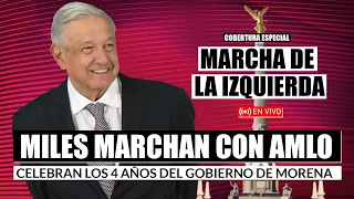 #CoberturaEspecial | AMLO llega al Zócalo. Discurso íntegro a 4 años de su Gobierno